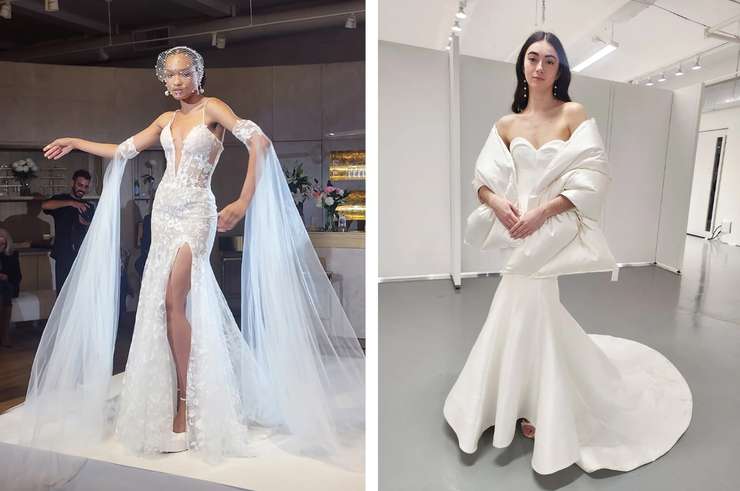 Минимализм, цветы, графика и кружево: тренды свадебной моды 2024