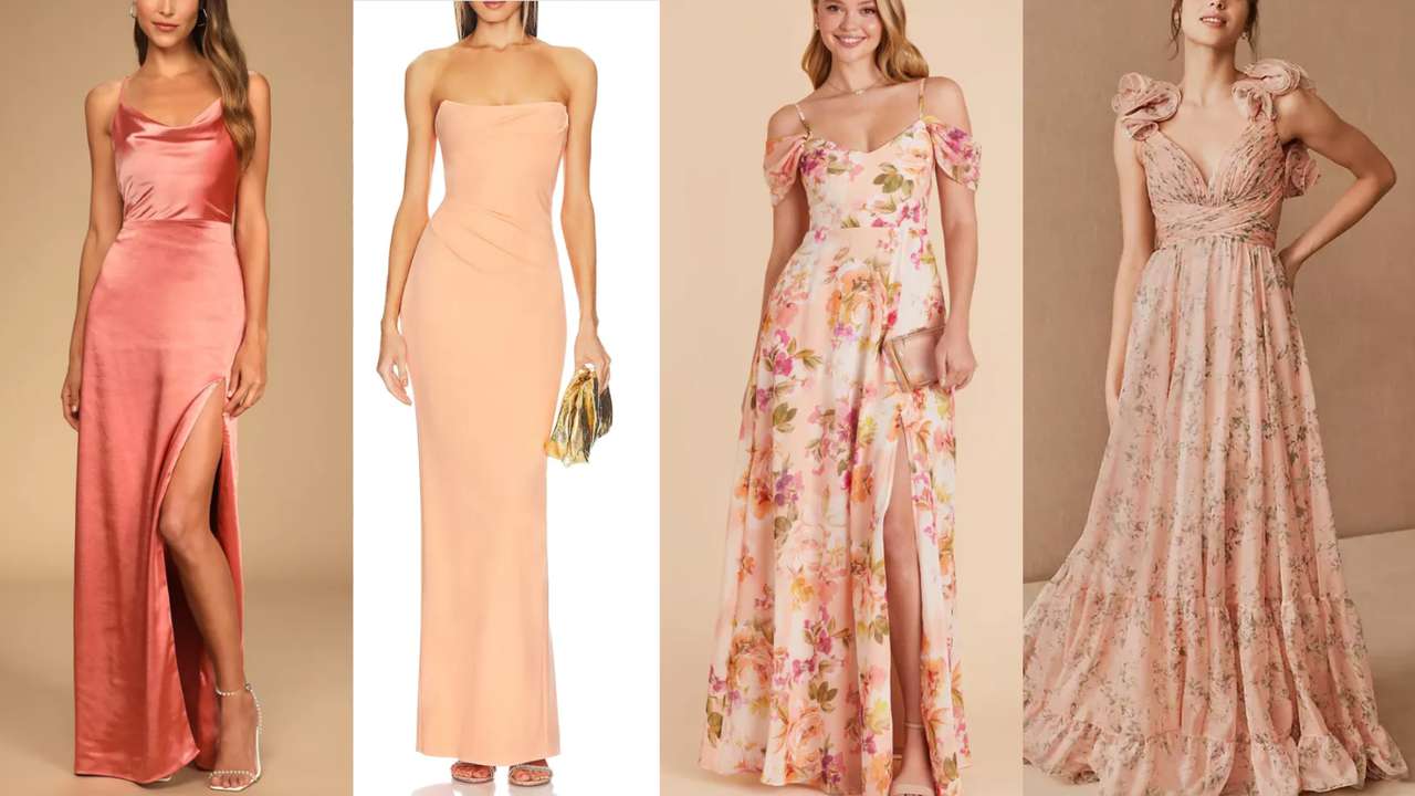 Как персик: самый модный цвет платья для подружек невесты в 2024 году Как персик: самый модный цвет платья для подружек невесты в 2024 году